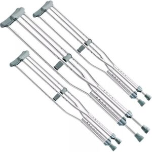 Muletas Axilares de Aluminio VitaMove (2 Piezas) – Ajustables, 3 Tamaños, Soporte hasta 160 kg