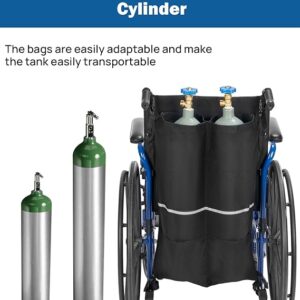 Bolsa Soporte Doble para Tanques de Oxígeno Vitasafe – Compatible con Silla de Ruedas, Cilindros D y E