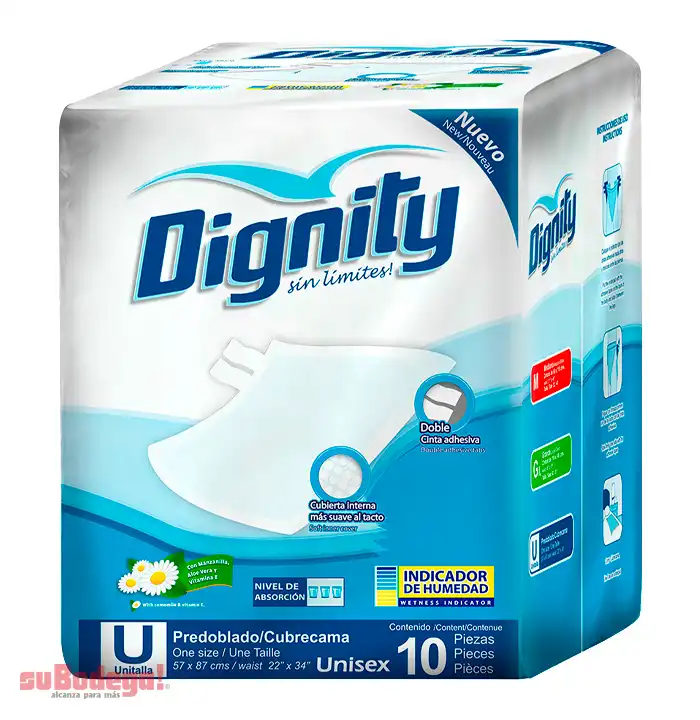 Pañal Cubre cama Protector Desechable Dignity – Paquete con 60 Piezas (6 paquetes de 10)