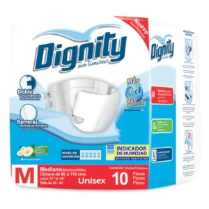 Pañal Dignity para Adulto - Talla Mediana (60 piezas)